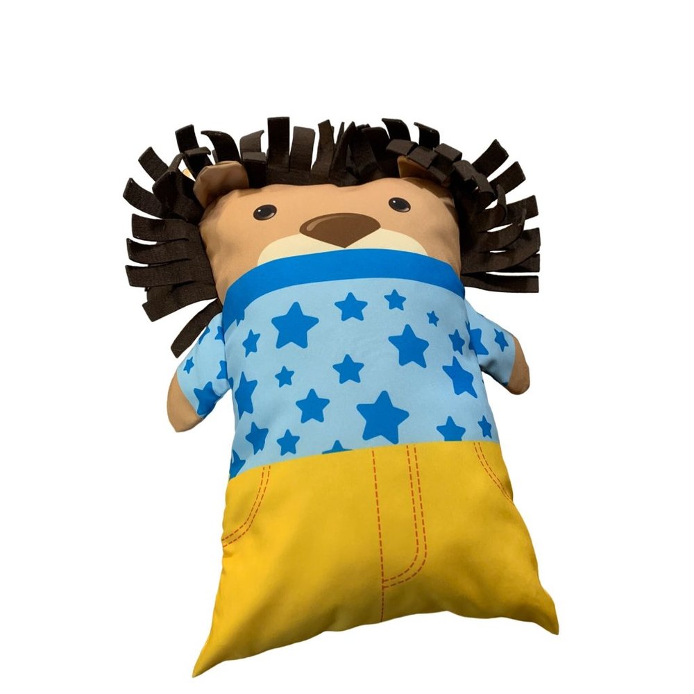 Wild Republic Plush Pillowkins Lion Stuffed Doll Toy 15 in x 10 in Blue Stars